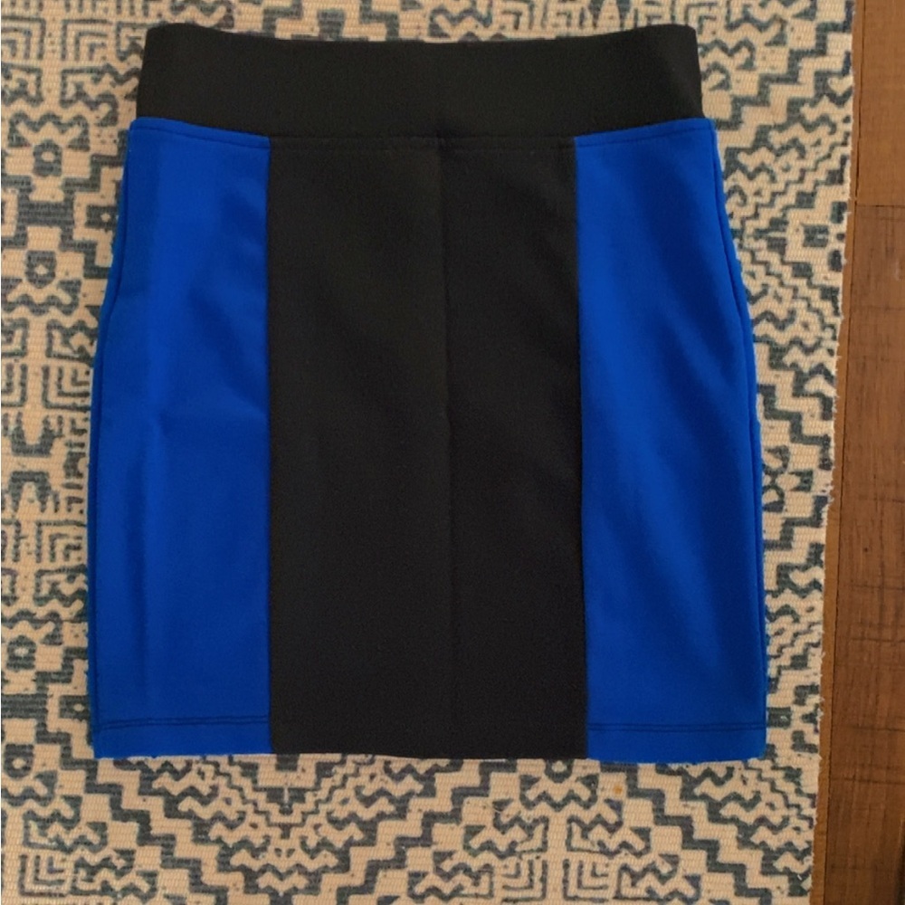 Elegant Blue and Black Women's Skirt